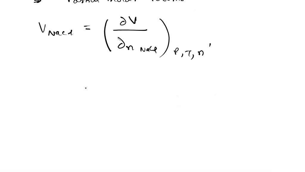 SOLVED: The volume of an aqueous solution of NaCl at 25Â°C was measured ...