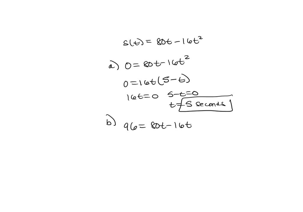 SOLVED A ball is thrown vertically upward with an initial velocity of