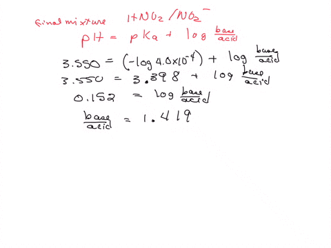 how-many-moles-of-sodium-hydroxide-would-have-to-be-added-to-250-ml-of-a-0367-m-nitrous-acid-solution-in-order-to-prepare-a-buffer-with-a-ph-of-3550