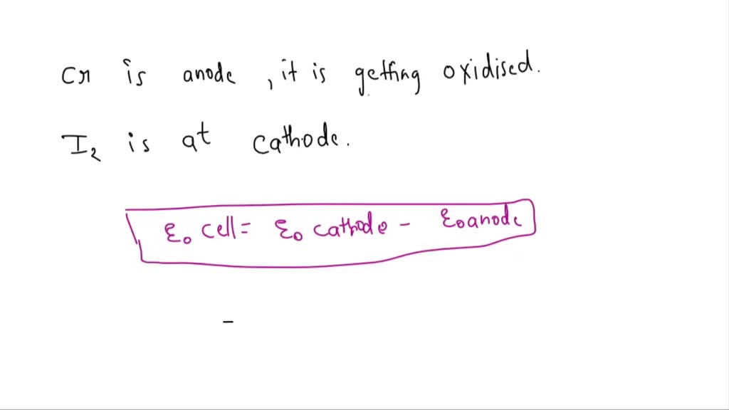 SOLVED Calculate the standard cell potential for the following