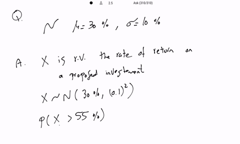 question-4-5-marks-a-venture-capital-company-feels-that-the-rate-of-return-on-a-proposed-investment-is-approximately-normally-distributed-with-a-mean-of-30-and-a-standard-deviation-of-10-use-74363