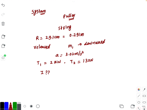 d-question-2-5-pts-the-system-shown-in-the-figure-consists-of-a-pulley-that-can-rotate-without-friction-about-its-axis-through-the-center-two-blocks-are-connected-with-a-very-light-and-non-s-58657