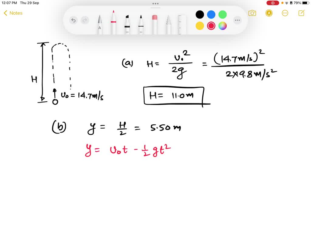 SOLVED You throw baseball directly upward at time =0 at an initial
