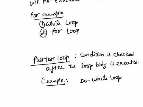 discuss-the-differences-between-pretest-and-posttest-loops-list-some-examples-when-a-posttest-loop-would-be-the-best-structure-to-use-96833
