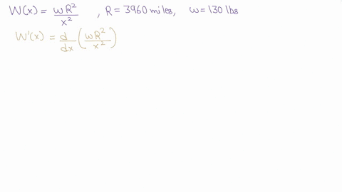 newtons-law-of-gravitation-can-be-used-to-show-that-if-an-object-weighs-w-pounds-on-the-surface-of-the-earth-then-its-weight-at-distance-x-from-the-center-of-the-earth-is-wx-wr2x2-for-x-r-wh-40853