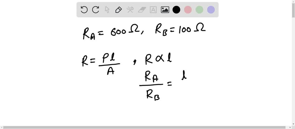 SOLVED: '61 Ig Uii Two Wires A And B Have The Same Cross-section And ...