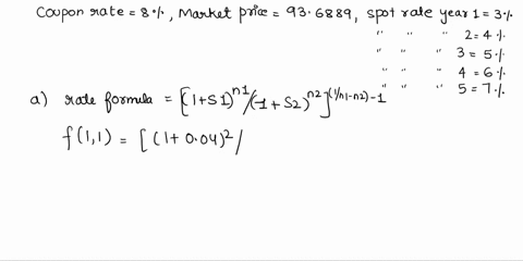 consider-a-5-yr-annual-coupon-bond-with-a-coupon-rate-of-8-and-a-market-price-of-936889-assume-that-spot-rates-of-3-4-5-6-and-7-for-r1-to-r5-a-extrapolate-one-period-forward-rates-for-1-to-4-72538