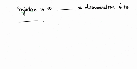 prejudice-is-to-______-as-discrimination-is-to-________