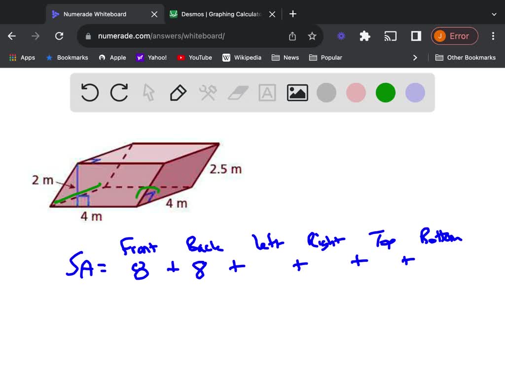 SOLVED: 'Find the surface area of the prism BIG IDEAS MATH TS > Chapter ...