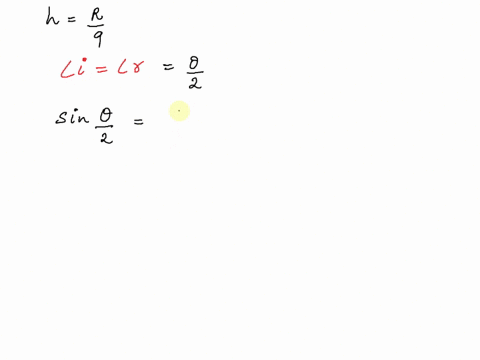 the-figure-shows-a-light-ray-incident-on-a-polished-metal-cylinder-where-h-r9-_-at-what-angle-will-the-ray-be-reflected-93679