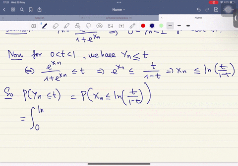 let-xn-be-a-random-variable-distributed-according-to-the-exponential-model-with-parameter-n-where-n-n-1-2-ie-the-probability-density-function-of-xn-is-given-by-fnx-nenx-i_r-x-where-iax-is-an-indicator