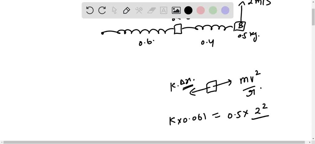 SOLVED: Block A (0.40 Kg) And Block B (0.5 Kg) Are On A Frictionless ...