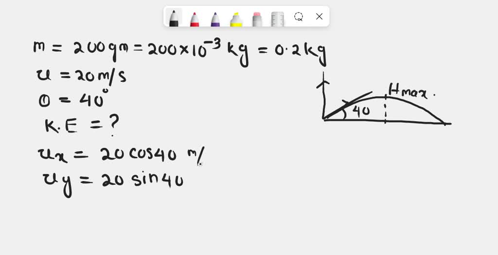 SOLVED A boy throws a ball of mass 200g with a velocity of 20 m/s at