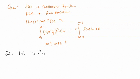 question-1-let-fx-be-a-continuous-function-such-that-fx-is-an-antiderivative-of-flx-moreover-f-2-1ad-f0-3-to-calculate-9x2-fx-1dx-you-need-to-use-u-substitution-with-u-x3-_-1-solve-for-abcad-20484
