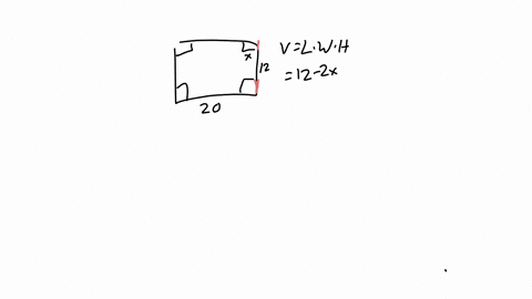 an-open-box-is-to-be-made-out-of-a-12-inch-by-20-inch-piece-of-cardboard-by-cutting-out-squares-of-equal-size-from-the-four-corners-and-bending-up-the-sides-find-the-dimensions-of-the-result-10302