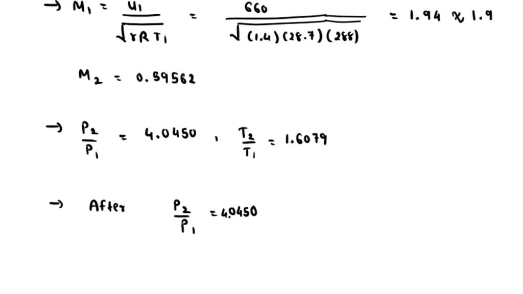 Consider a normal shock wave in air where the upstream flow properties
