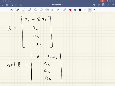 3-points-let-a-be-a-4-x-4-matrix-with-deta-8-1-if-the-matrix-b-is-obtained-from-a-by-adding-5-times-the-second-row-to-the-first-then-det-b-2-if-the-matrix-c-is-obtained-from-by-swapping-the-80308