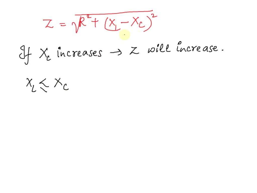 SOLVED Consider an RLC series circuit The impedance of the circuit