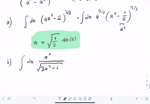 1-point-for-each-of-the-following-integrals-find-an-appropriate-trigonometric-substitution-of-the-form-x-ft-to-simplify-the-integral-jxr-_-232-dx-sart24sect-dx-v3xz-6-sart63tant-xvsx-_-40x-7-72295