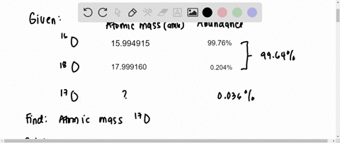 the-percent-abundances-of-two-of-the-three-isotopes-of-oxygen-are-9976-for-16o-and-0204-for-18o-use-the-atomic-mass-of-oxygen-given-in-the-periodic-table-see-appendix-h-periodic-table-of-ele-97462