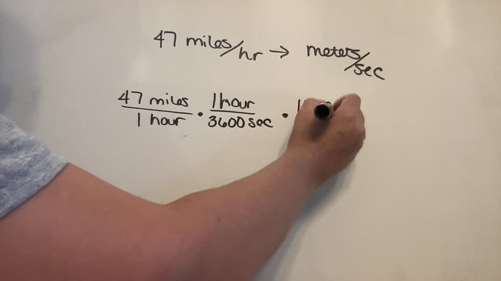 miles per hour meters per second