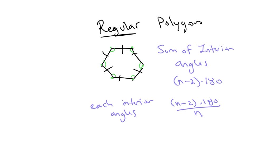 How many sides does a regular polygon have if interior