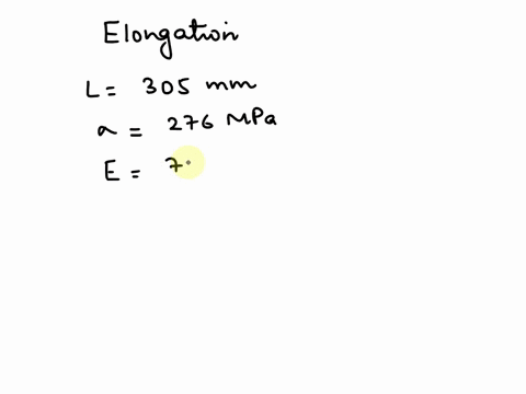 a-piece-of-copper-originally-305-mm-long-is-pulled-in-tension-with-a-stress-of-276-mpaif-the-deformation-is-entirely-elasticwhat-will-be-the-resultant-elongationl-the-elastic-moduius-of-copp-94017