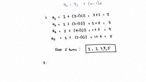 a-write-the-first-five-terms-of-the-arithmetic-sequence-from-the-given-data-1-a_41-d1-2-a_415-d-3-3-a_4-18-d7-4-a_1frac16-dfrac12-5-a_12-d3-b-find-the-specified-term-of-each-arithmelic-sequence-qquad
