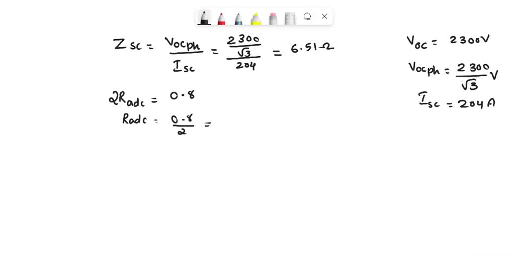 SOLVED The following are the test results on a 3phase, starconnected