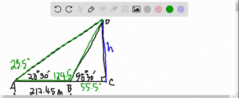 question-22-0-out-of-1-points-the-angle-of-elevation-of-the-top-point-d-of-a-tower-a-is-2330-from-another-point-b-the-angle-of-elevation-of-the-top-of-the-tower-is-5530-the-points-a-and-b-ar-40035