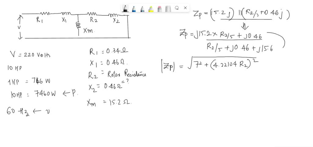 A 220 V Four-pole 10-hp 60-hz Y-connected Three-phase Induction Motor 