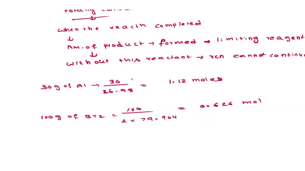 3 Aluminium reacts with bromine gas to form aluminium bromide, AlBr; (a