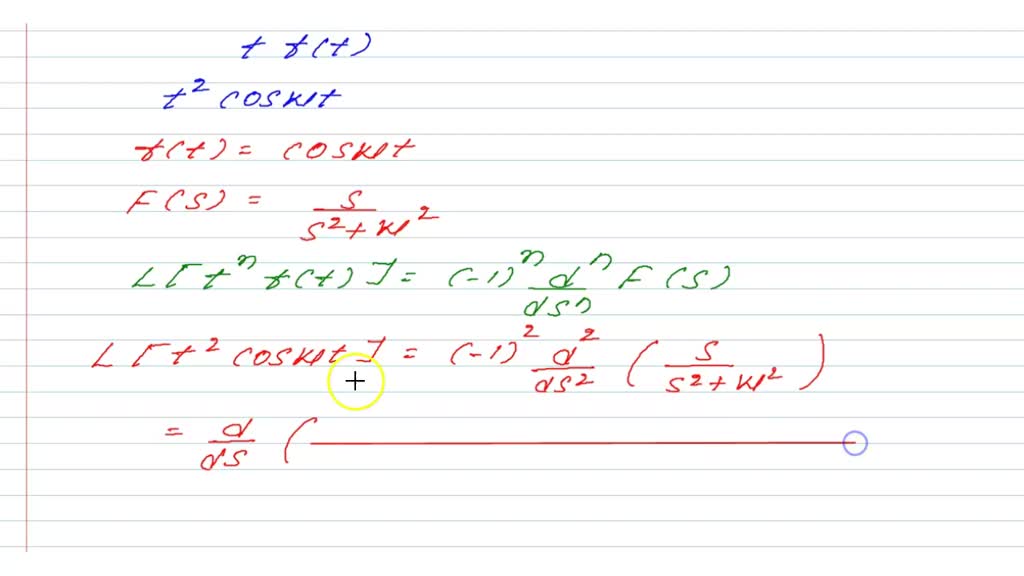 Solved Using The Laplace Transform Of Cos Wt And Laplace Transform