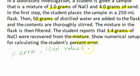 base-your-answers-t0-questions-and-5-on-the-information-below-and-on-your-knowledge-of-chemistry-laboratory-investigation-student-is-given-sample-that-is-a-mixture-of-30-grams-0f-nacls-and-4-71993