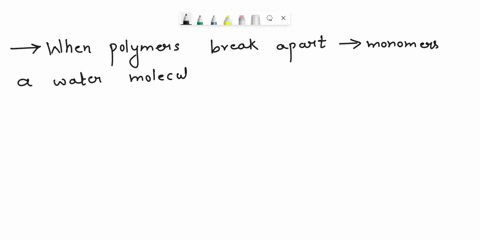 when-polymers-break-apart-into-monomers-a-water-molecule-is-used-in-the-process-called-________-46636