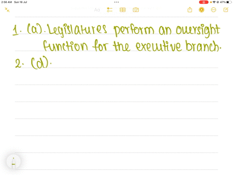 8-state-legislatures-serve-several-primary-functions-which-of-the-following-is-not-officially-prescribed-by-the-state-constitutions-group-of-answer-choices-a-legislatures-perform-an-oversight-function