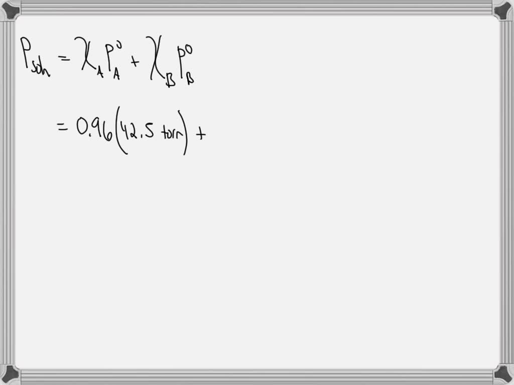 SOLVED 'Two volatile substances are mixed with one another so that