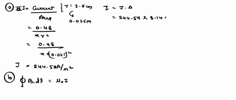 an-infinitely-long-solid-cylindrical-conductor-of-radius-250-cm-carries-uniform-density-0480-current-out-ofthe-page-the-diagram-shows-a-cross-sectional-view-a-coaxial-infinitely-long-thin-cy-24082