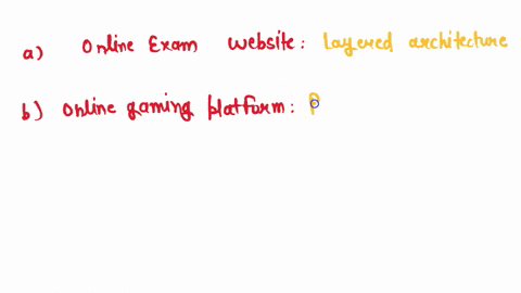 which-of-the-following-systems-have-the-appropriate-software-architectural-styles-select-one-or-more-a-online-exam-web-site-layered-architecture-client-server-peer-to-peer-b-online-gaming-platform-dat