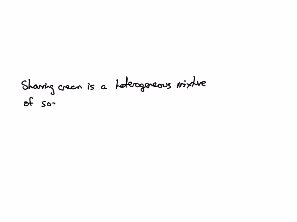 SOLVED Completely classify shaving cream by selecting all that apply