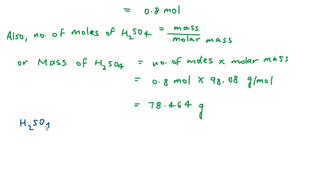 SOLVED: How do you find the volume of 14N H2SO4 needed to make 250mL of ...