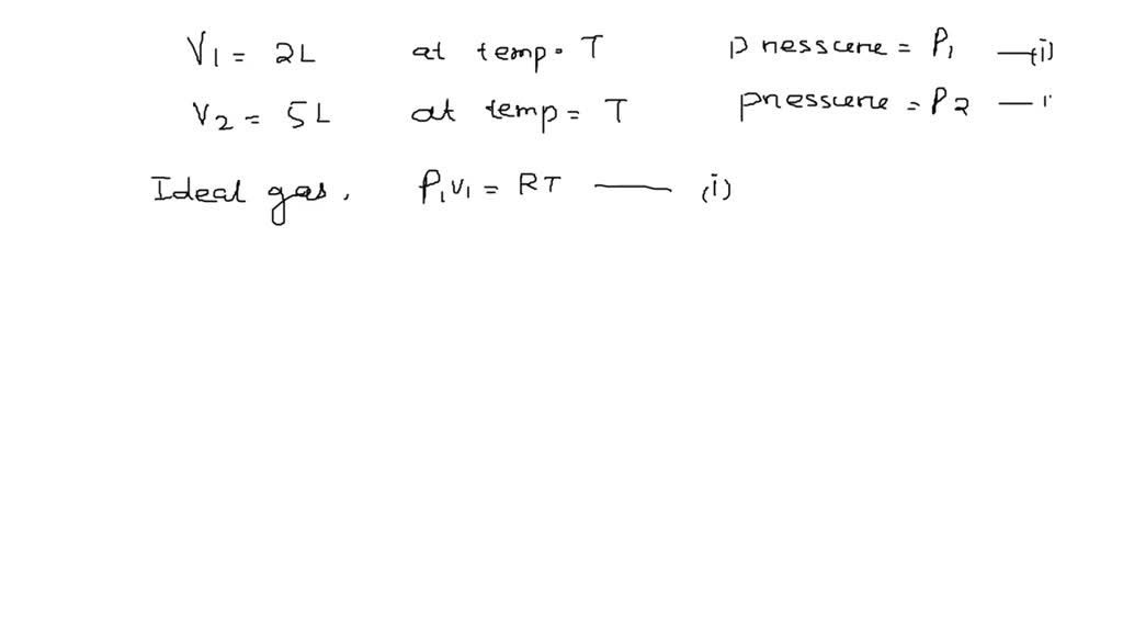 SOLVED SWLair 2 air The volume of a sample of air in a cylinder with a