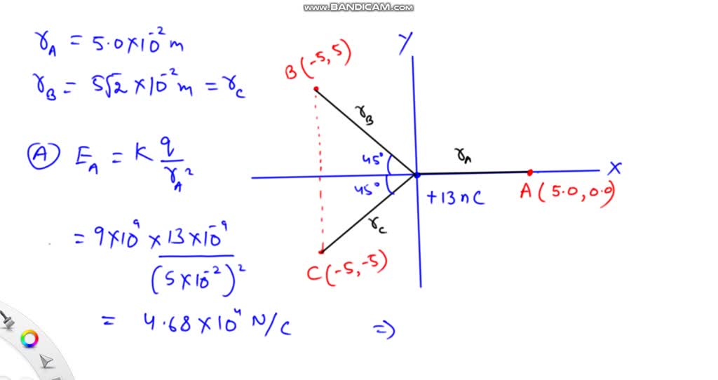 SOLVED: A +13 nC charge is located at the origin. A) What is the ...
