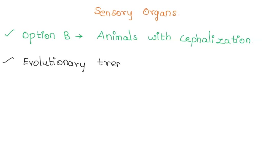 SOLVED 'Part A Diverse sensory organs evolved in sponges first animals