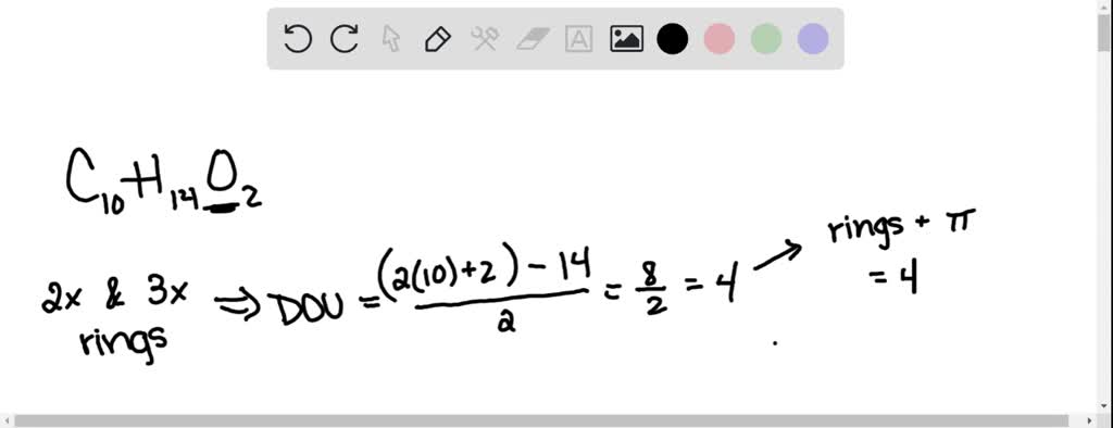 SOLVED: Which of the following statements applies to a C10H14O2 ...