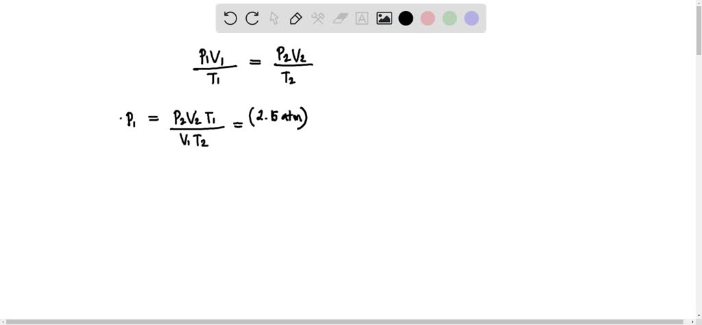 SOLVED: A container filled with a sample of an ideal gas at the ...