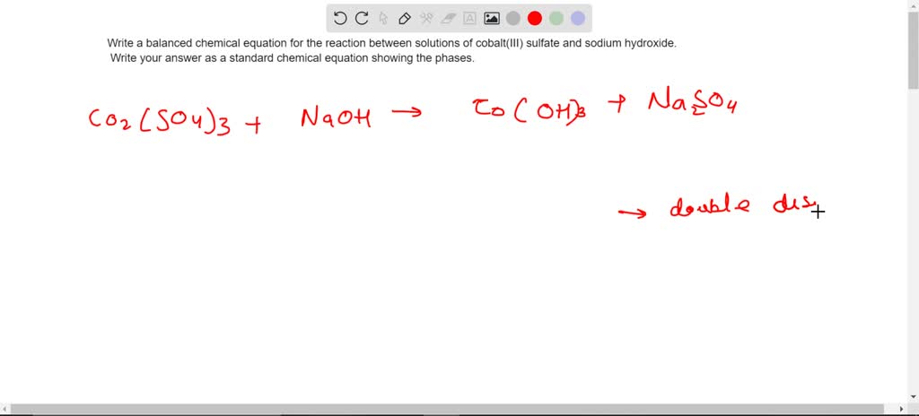 SOLVED: Write a balanced equation for the synthesis of cobalt formate ...