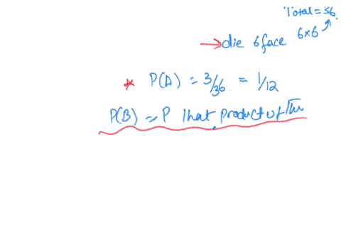 two-fair-dice-are-tossed-and-the-uppermost-face-of-each-die-is-observed-the-following-events-are-defined-from-this-random-experiment-a-represent-the-event-the-uppermost-faces-sum-to-five-b-represent-2