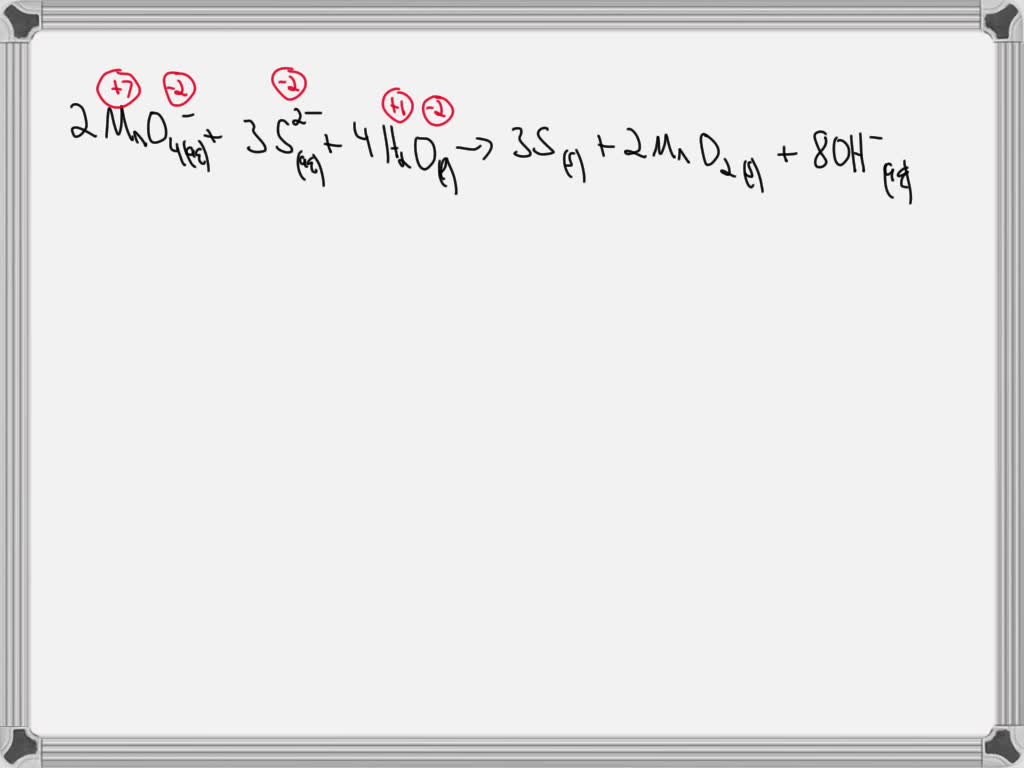 SOLVED: In each of the following balanced oxidation-reduction equations ...
