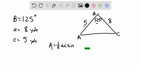 find-the-area-of-an-oblique-triangle-with-the-given-measurements-round-your-answer-to-the-nearest-yard-b-1258-a-8-yards-c-5-yards-01249